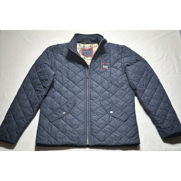 Brooks Brothers Other - Brooks Brothers Navy Blue Diamond Quilted Jacket Mens Size Small **MJ LOGO**